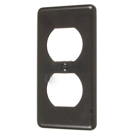 Rectangle Black Electrical Receptacle Plate Plastic